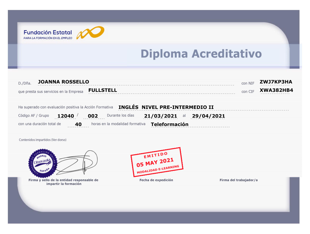 Diploma FUNDAE