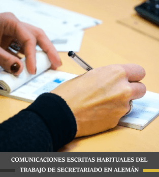 Curso online bonificado de comunicaciones escritas habituales del trabajo de secretariado en alemán