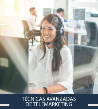 Curso online bonificado de Técnicas Avanzadas de Telemarketing